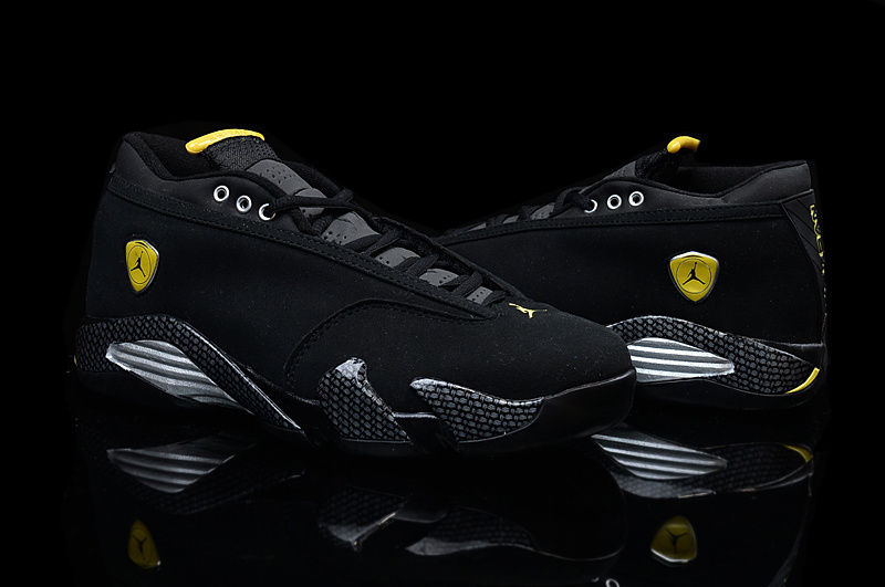 2015 Latest Nike Air Jordan 14 Low Black Yellow For Women 2015 Latest Nike Air Jordan 14 Low Black Yellow For Women