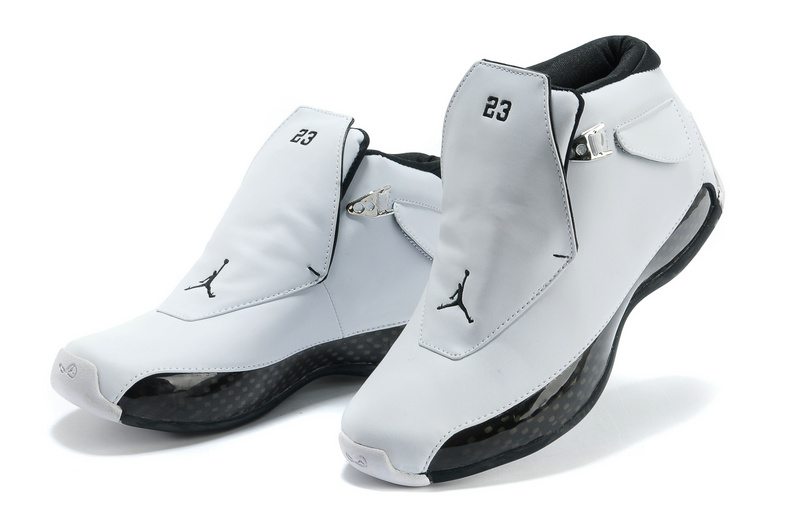 Nike 2015 Air Jordan 18 White Black Shoes