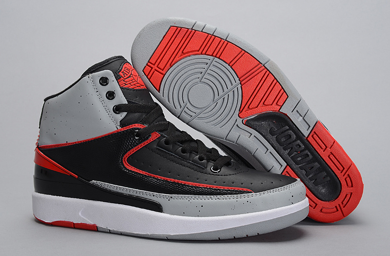 2016 Nike Air Jordan 2 Retro Black Grey Red 2016 Nike Air Jordan 2 Retro Black Grey Red