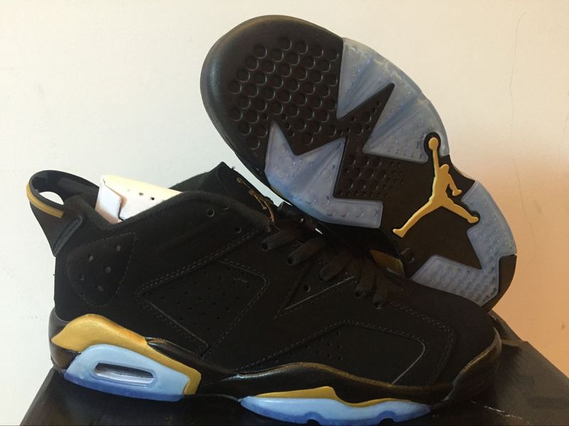 retro 6 black and gold