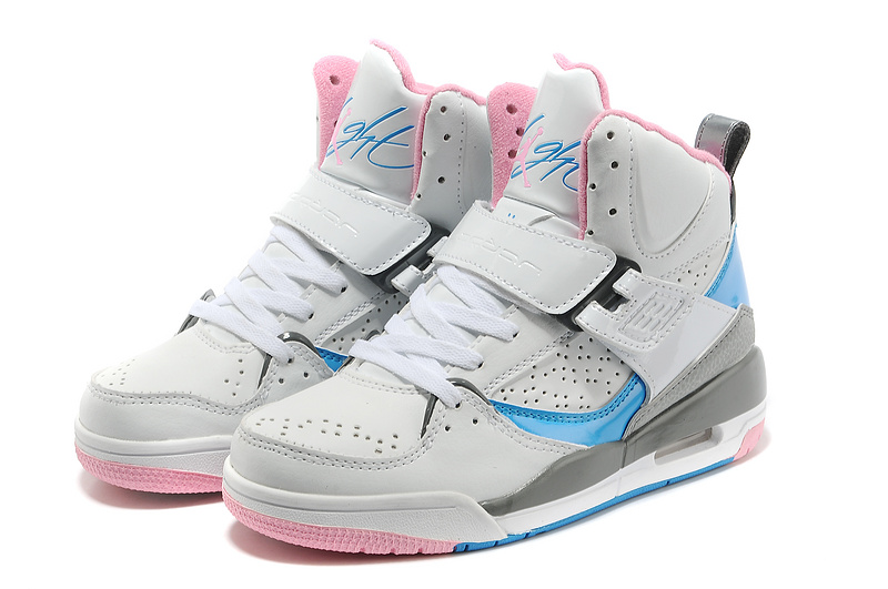 Air Jordan Flight 4.5 Grey Pink Blue For Women