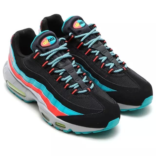 New Air Max 95 Black Red Blue