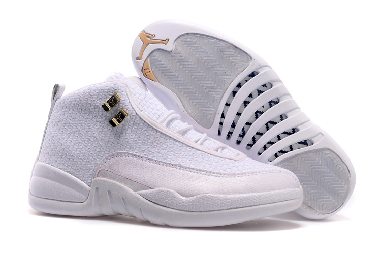 Nike 2015 All White Air Jordan 12 Future Shoes
