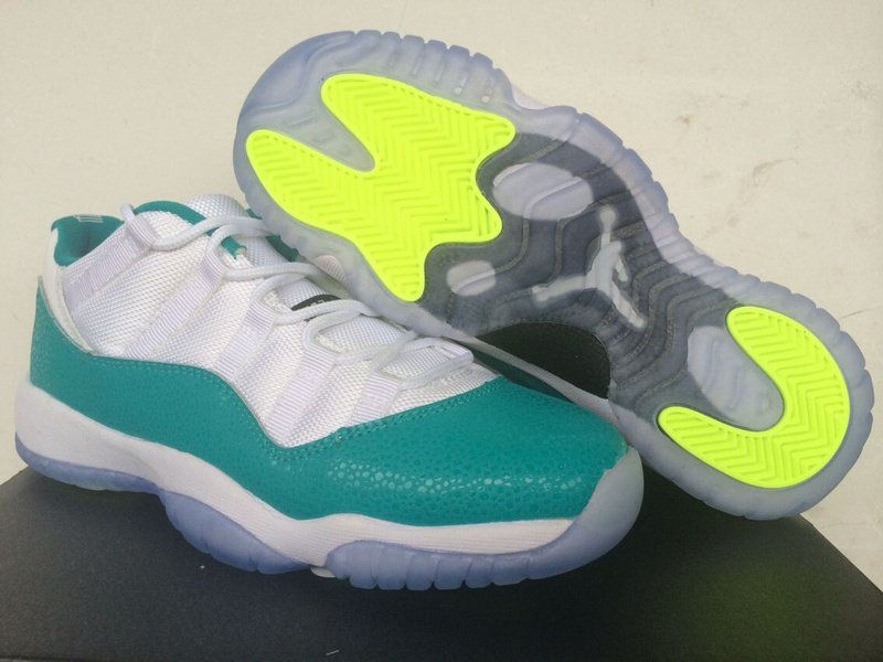 2014 Nike Air Jordan 11 Low Basketball Shoes White Green Snakeskin 2014 Nike Air Jordan 11 Low Basketball Shoes White Green Snakeskin