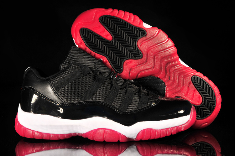 2014 Nike Air Jordan 11 Low Black White Red Shoes 2014 Nike Air Jordan 11 Low Black White Red Shoes