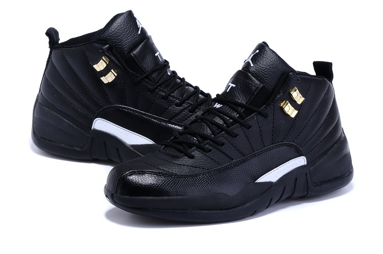 2015 Nike Air Jordan 12 Retro All Black Shoes - Click Image to Close