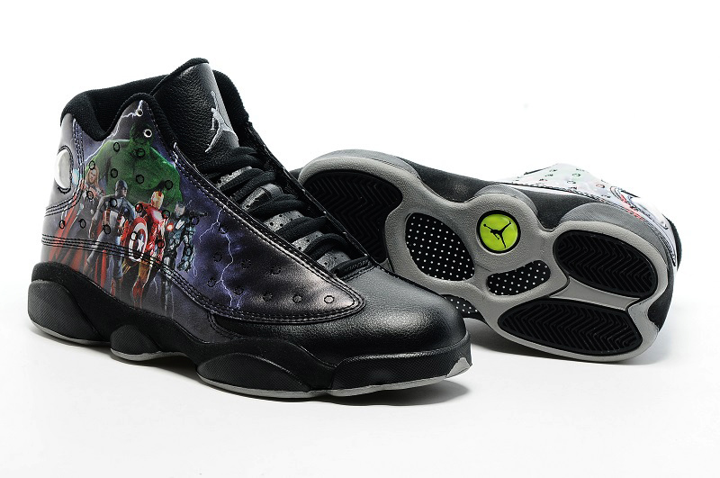 Nike Air Jordan 13 Retro the Avengers Black Basketball Shoes