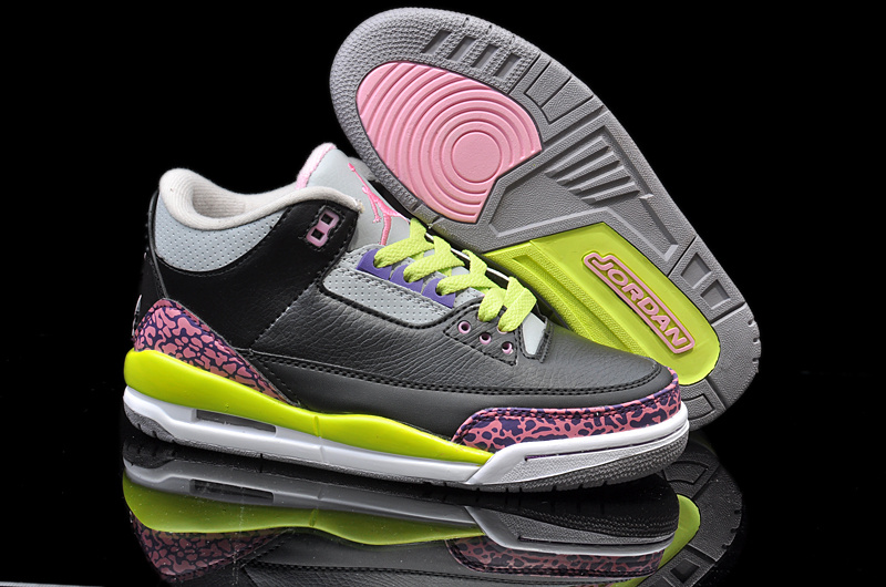 jordan 3 pink and black