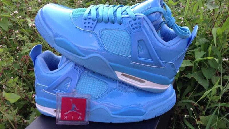 Nike 2015 Air Jordan 4 Retro All Blue Shoes