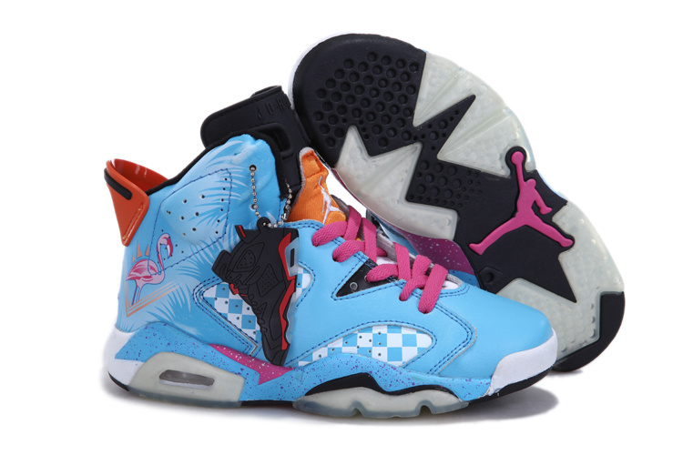 jordan 6 pink and blue