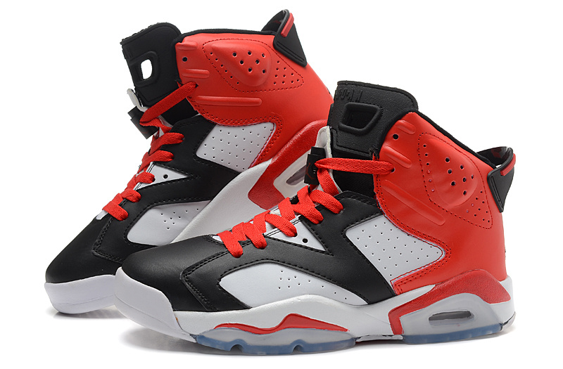 New Nike Jordan 6 Retro Shoes Black Red White