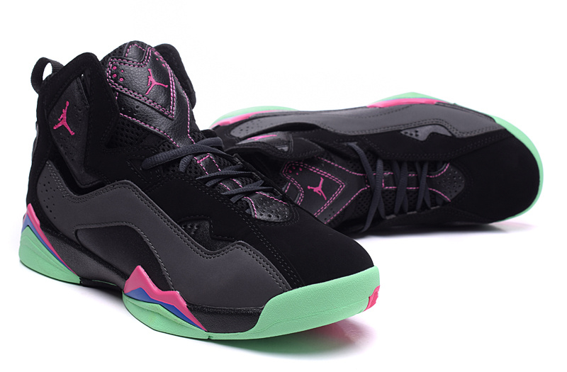 pink green and black jordans