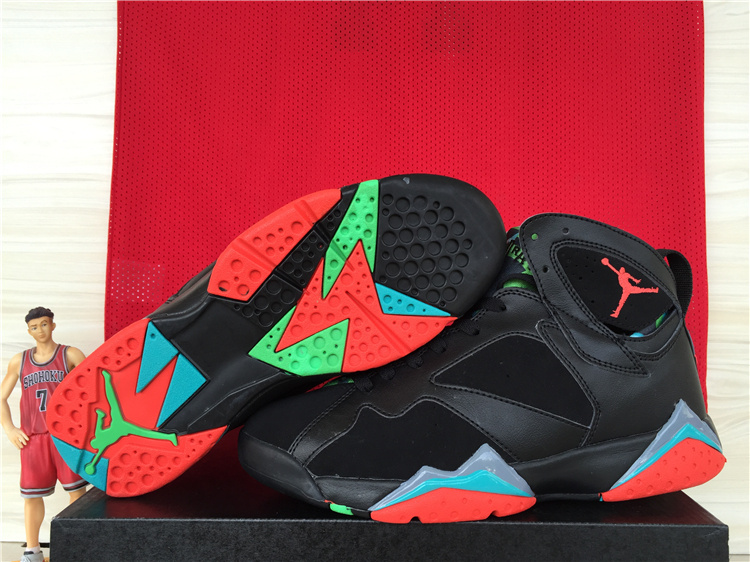 Nike 2015 Air Jordan 7 Retro Black Red Blue