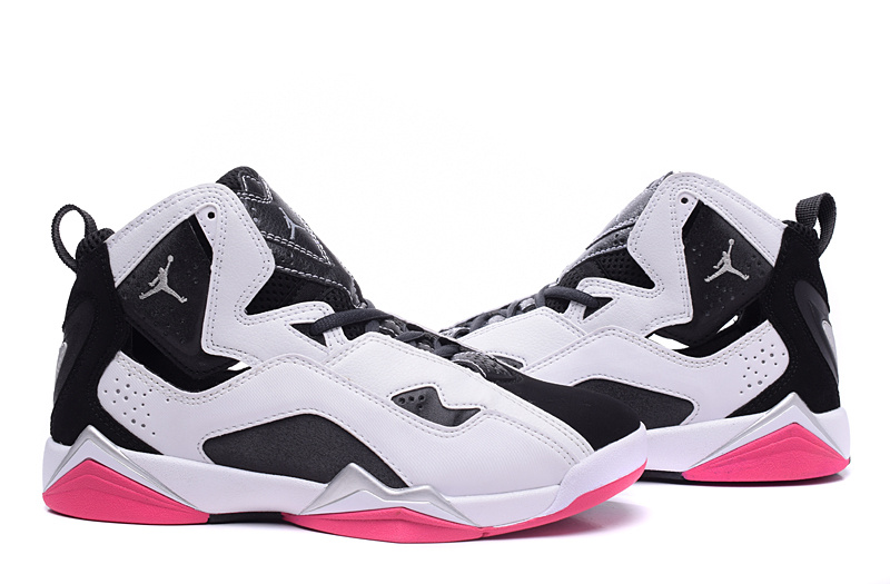 Latest Nike Air Jordan 7 White Black Red Shoes For Women