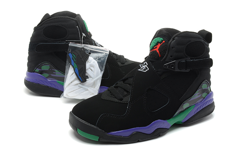 New Jordan 8 Retro Black Purple Shoes