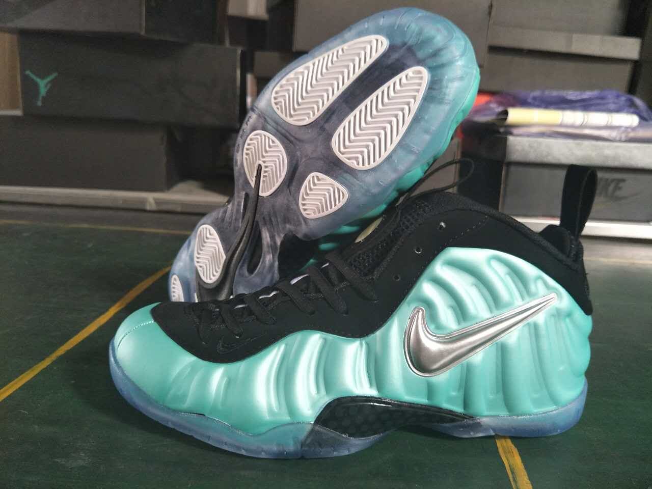 New Nike Air Foamposite One Jade Blue Black Shoes