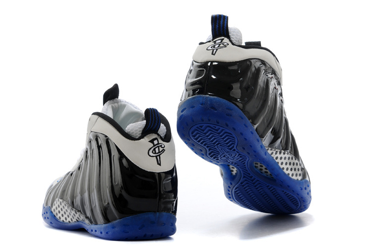 New Nike Air Foamposite One White Black Blue Shoes