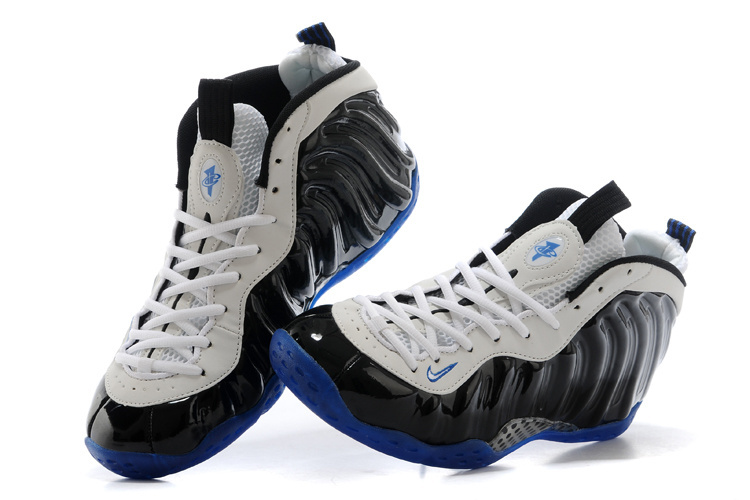 New Nike Air Foamposite One White Black Blue Shoes