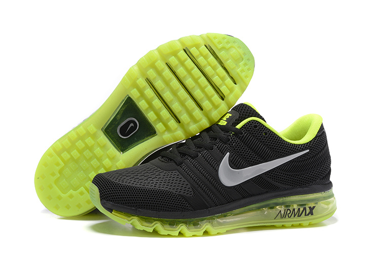 New Nike Air Max 2017 Black Fluorscent Green Shoes