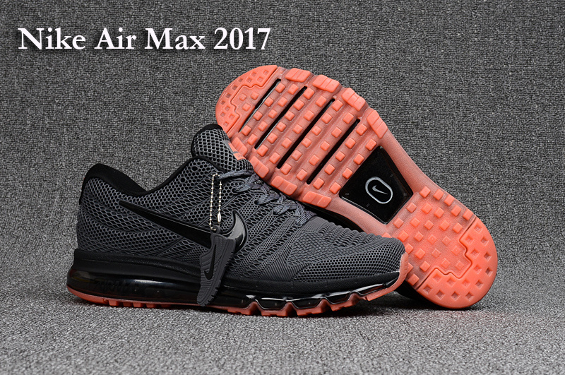 New Nike Air Max 2017 Carbon Grey Orange Shoes