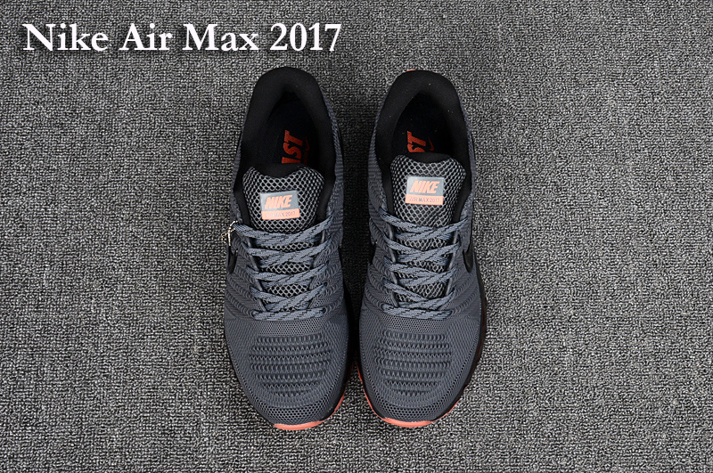 New Nike Air Max 2017 Carbon Grey Orange Shoes