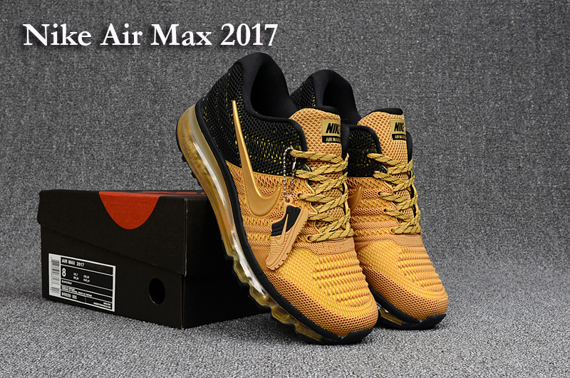 New Nike Air Max 2017 Yellow Black Shoes