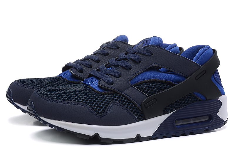 2016 Newest Nike Air Max 90 Huarache Black Blue - Click Image to Close