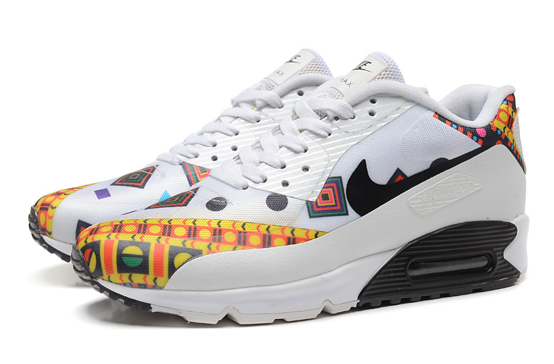 2016 Nike Air Max 90 White Black Yellow