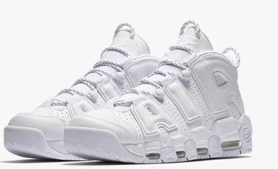 New Nike Air Uptempo All White Shoes