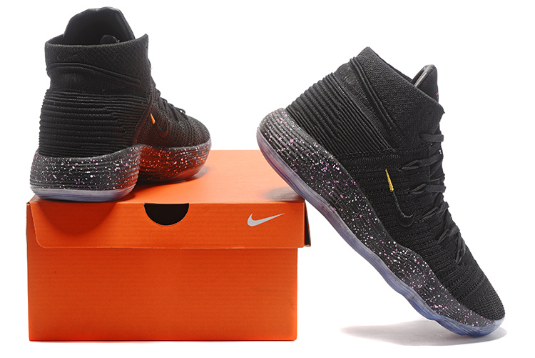 New Nike Hyperdunk 2017 Flyknit Black Ice Blue Sole Shoes