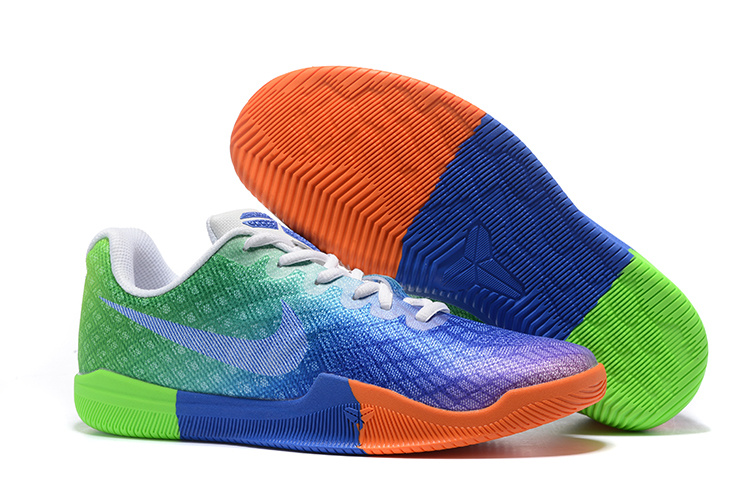 New Nike Kobe Bryant 12 Blue Green Orange Shoes