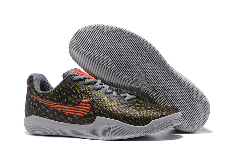 New Nike Kobe Bryant 12 Yellow Grey Red Shoes