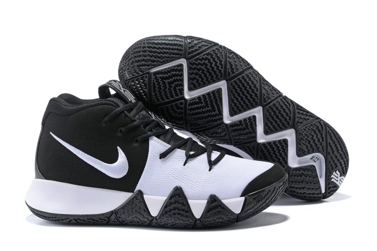 New Nike Kyrie 4 White Black Shoes