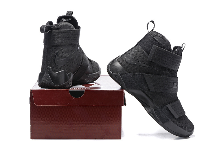 New Nike Lebron Soldier 10 All Black Worriors Shoes