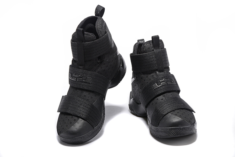 New Nike Lebron Soldier 10 All Black Worriors Shoes