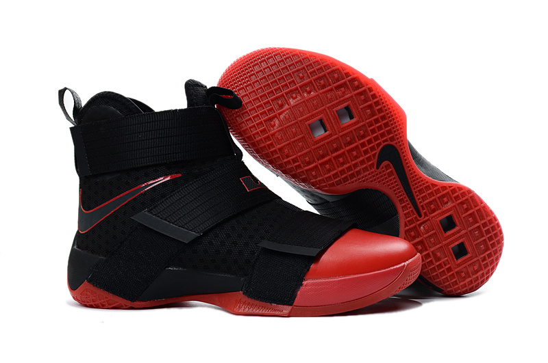 lebron soldier 10 black red