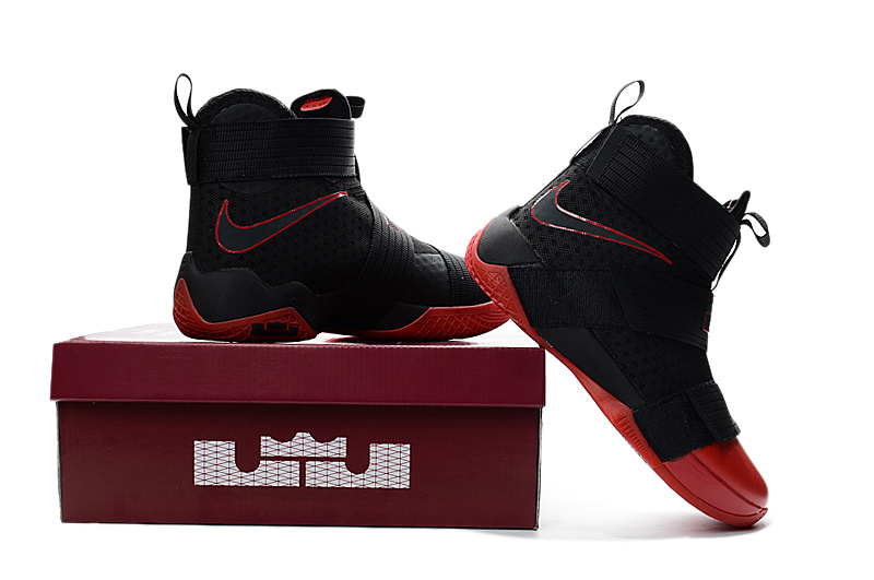New Nike Lebron Soldier 10 Black Red Shoes