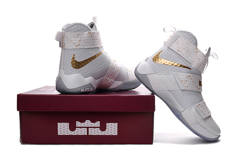 nike white and gold shoes