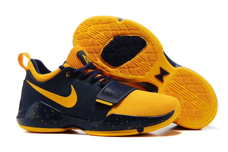 New Nike PG 1 Deep Blue Yellow Shoes