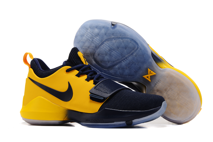 New Nike PG 1 Yellow Deep Blue Shoes