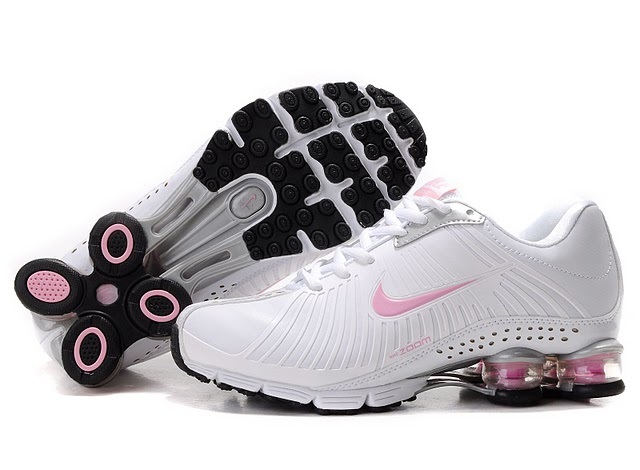 New Nike Shox R4 White Pink Shoes For Women - Click Image to Close