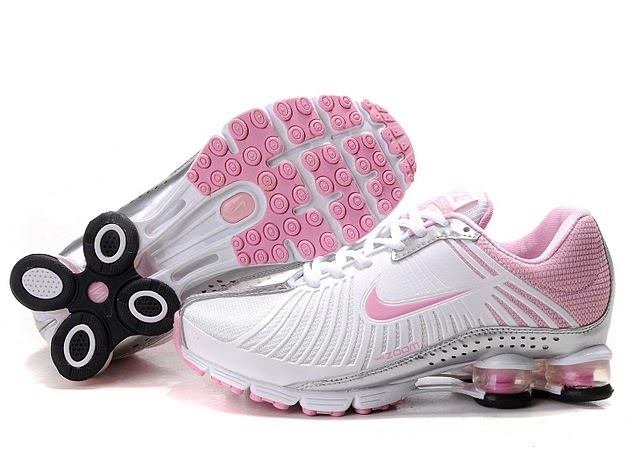 New Nike Shox R4 White Pink Silver Shoes For Women