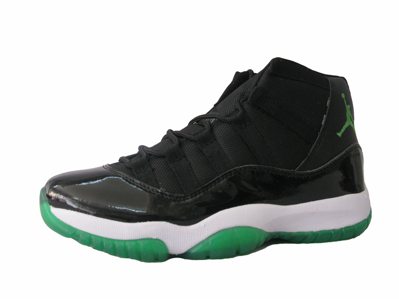 2014 Nike Air Jordan 11 Black White Green Shoes 2014 Nike Air Jordan 11 Black White Green Shoes