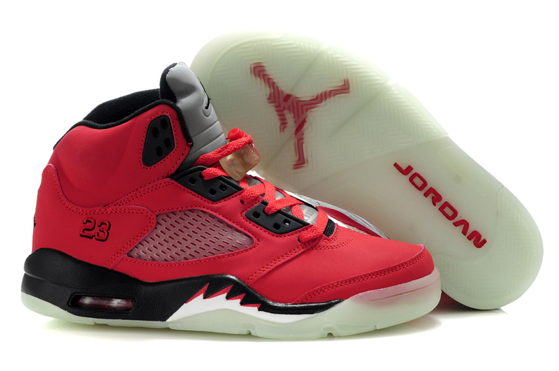 New Nike Air Jordan 5 Midnight Shoes Red Black - Click Image to Close