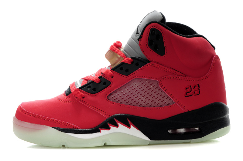 New Nike Air Jordan 5 Midnight Shoes Red Black