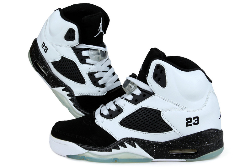 jordan 5 white and black