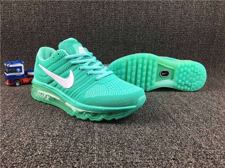 New Women Nike Air Max 2017 Green White Shoes