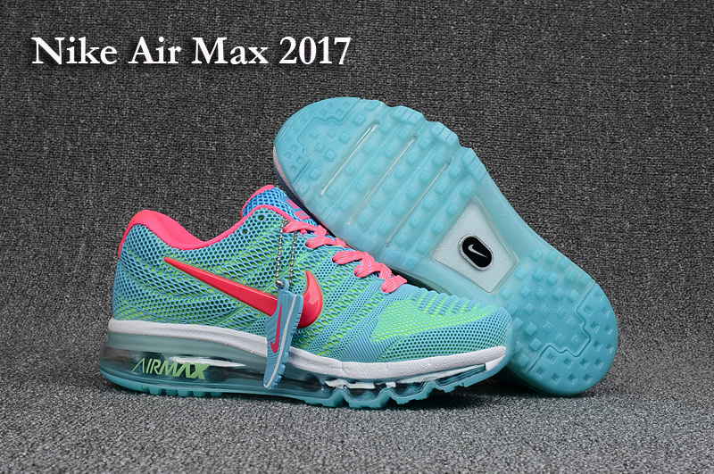 New Women Nike Air Max 2017 Jade Blue Pink White Shoes