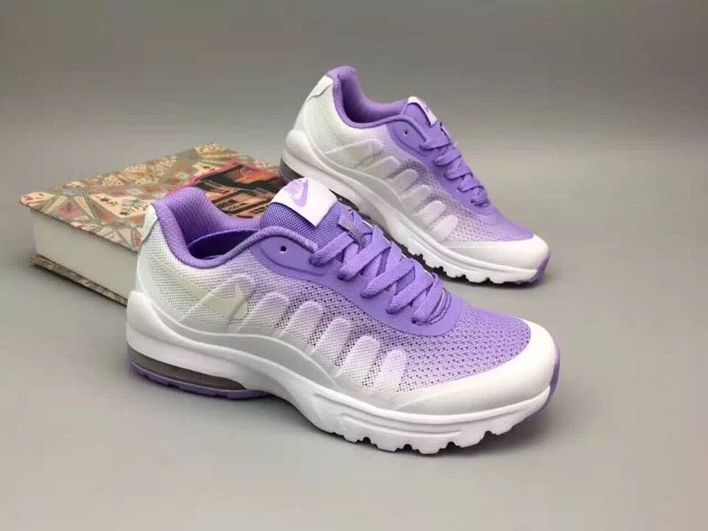 New Women Nike Air Max 95 White Purple Shoes