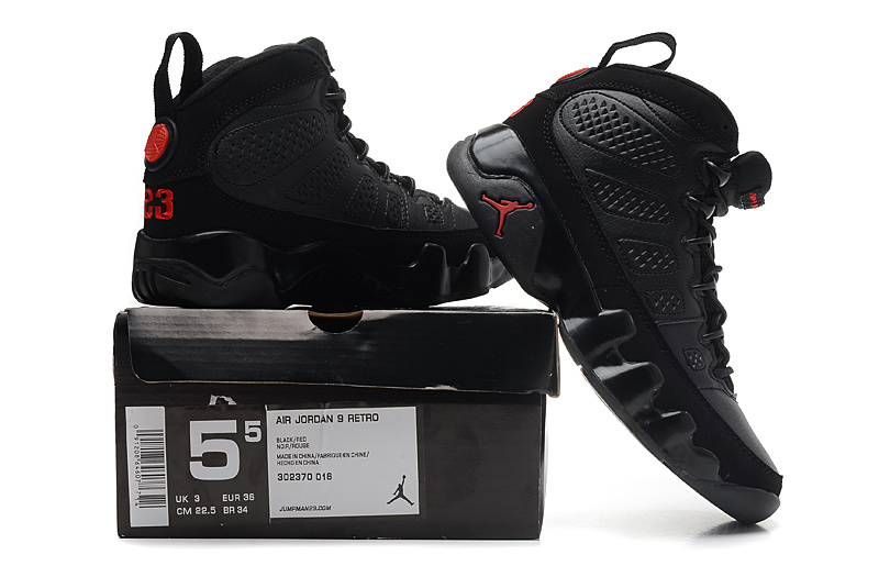 black red jordan 9